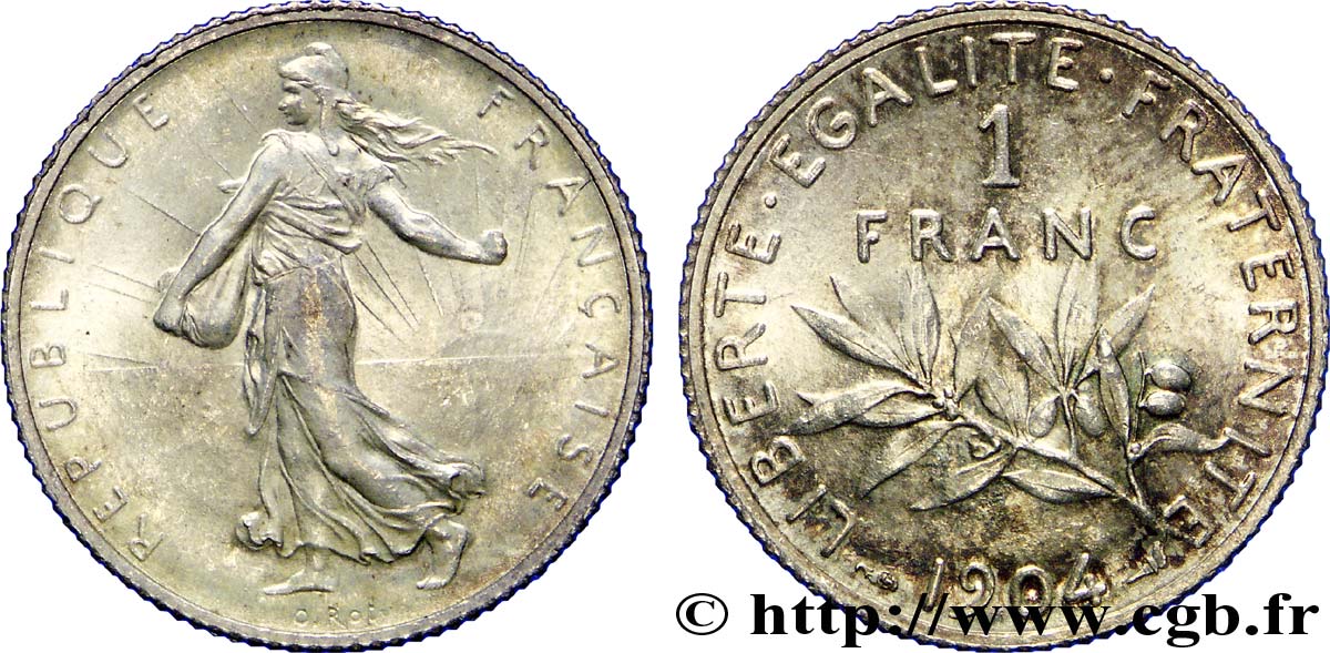 1 franc Semeuse 1904  F.217/9 EBC58 