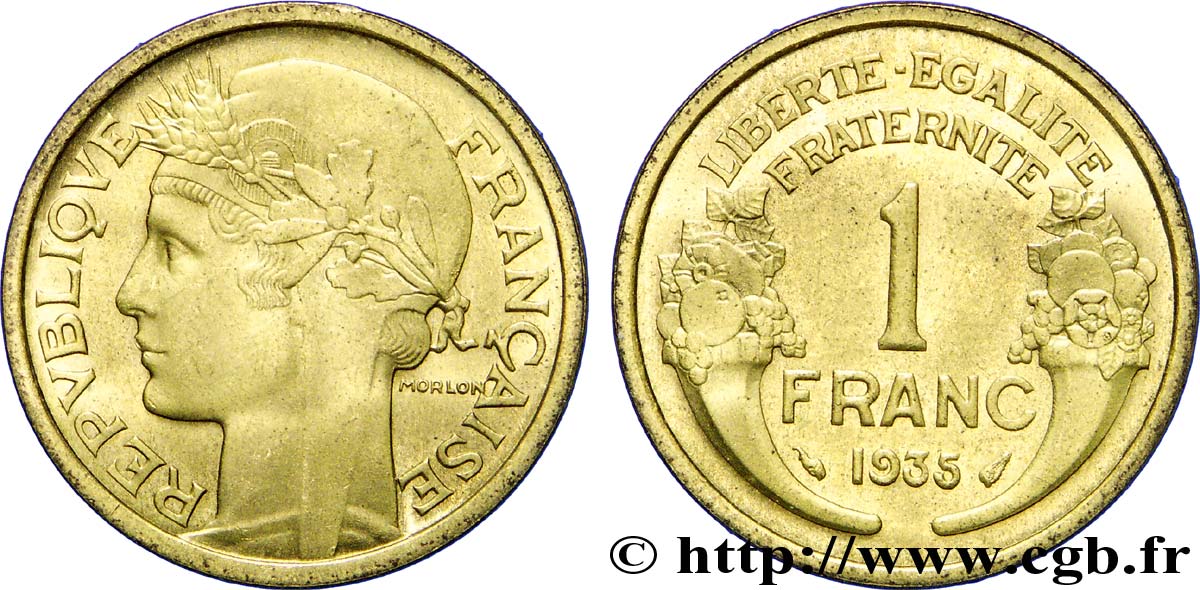 1 franc Morlon 1935 Paris F.219/6 SUP60 
