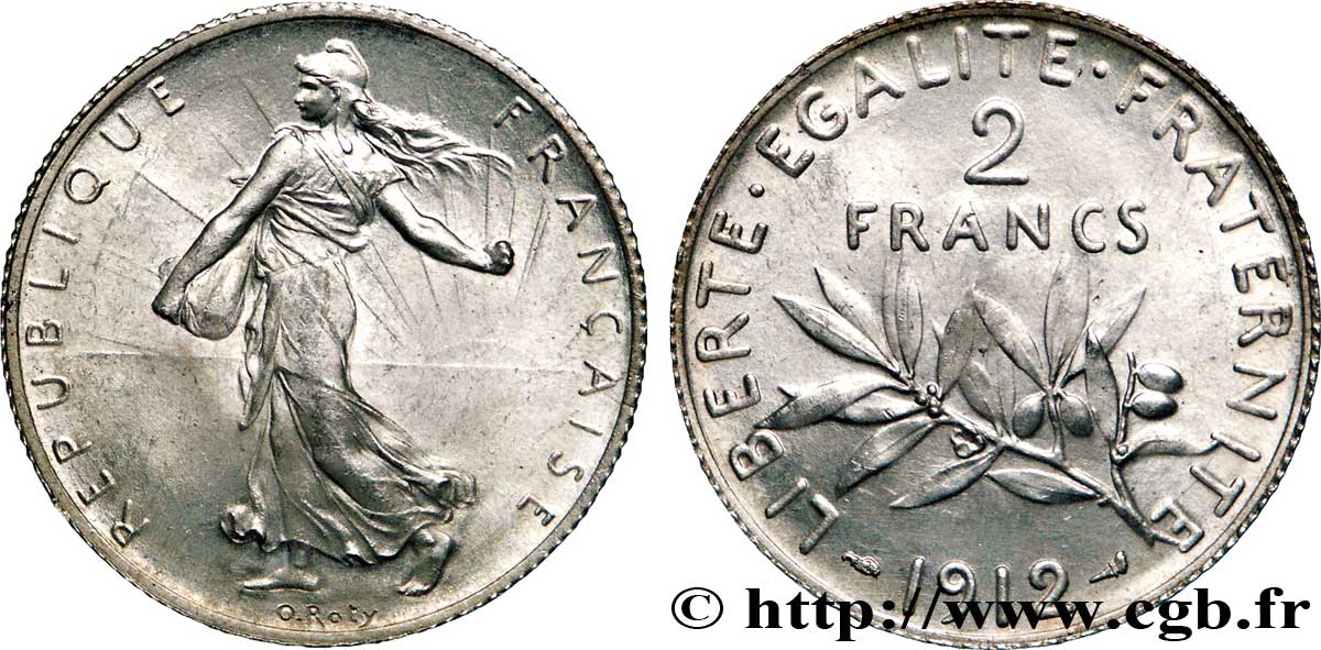 2 francs Semeuse 1912  F.266/13 SPL62 