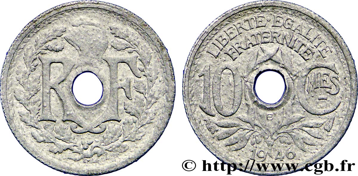 10 centimes Lindauer, petit module 1946 Beaumont-Le-Roger F.143/5 AU50 