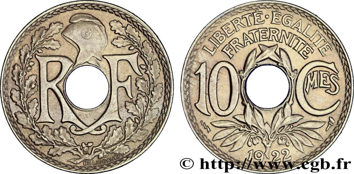 10 centimes Lindauer 1922 Poissy F.138/7 SUP55 