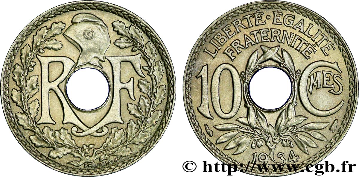 10 centimes Lindauer 1934  F.138/21 VZ59 
