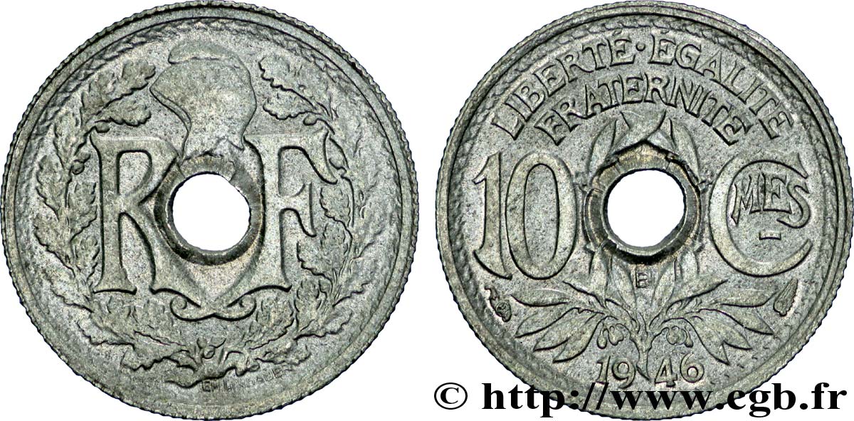 10 centimes Lindauer, petit module 1946 Beaumont-Le-Roger F.143/5 VZ59 