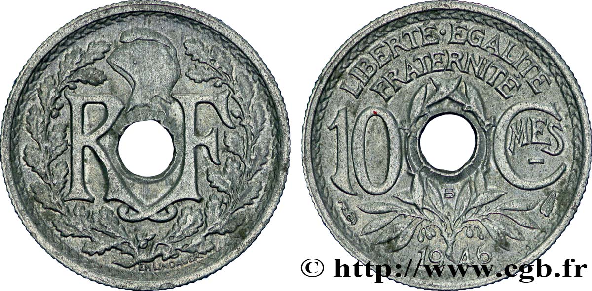 10 centimes Lindauer, petit module 1946 Beaumont-Le-Roger F.143/5 TTB52 