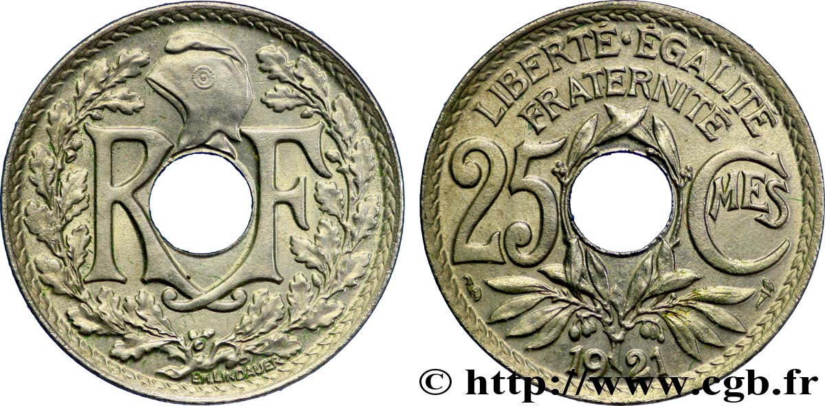 25 centimes Lindauer 1921  F.171/5 VZ58 