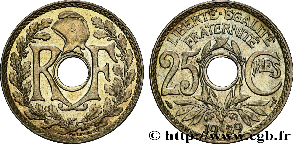 25 centimes Lindauer 1929  F.171/13 SUP62 