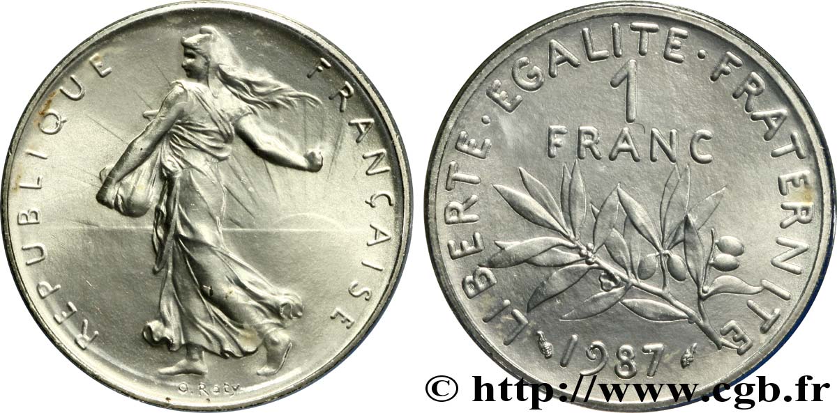 1 franc Semeuse, nickel 1987 Pessac F.226/32 FDC70 