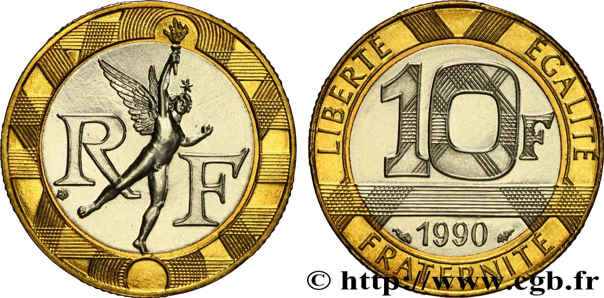 10 francs Génie de la Bastille 1990 Pessac F.375/5 MS 