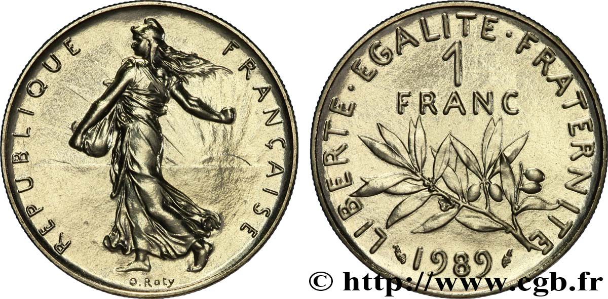 1 franc Semeuse, nickel 1989 Pessac F.226/34 FDC65 