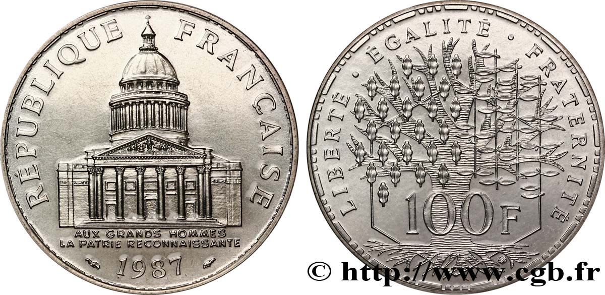 100 francs Panthéon 1987  F.451/7 MS68 