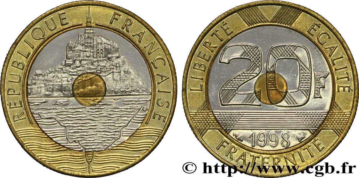 20 francs Mont Saint-Michel 1998 Pessac F.403/14 SUP60 