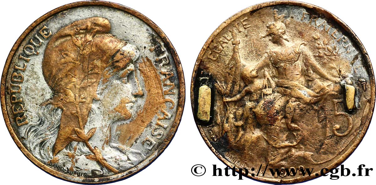 5 centimes Daniel-Dupuis 1902  F.119/12 TTB45 