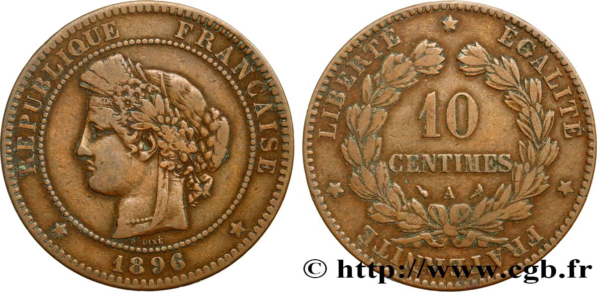 10 centimes Cérès 1896 Paris F.135/42 S30 