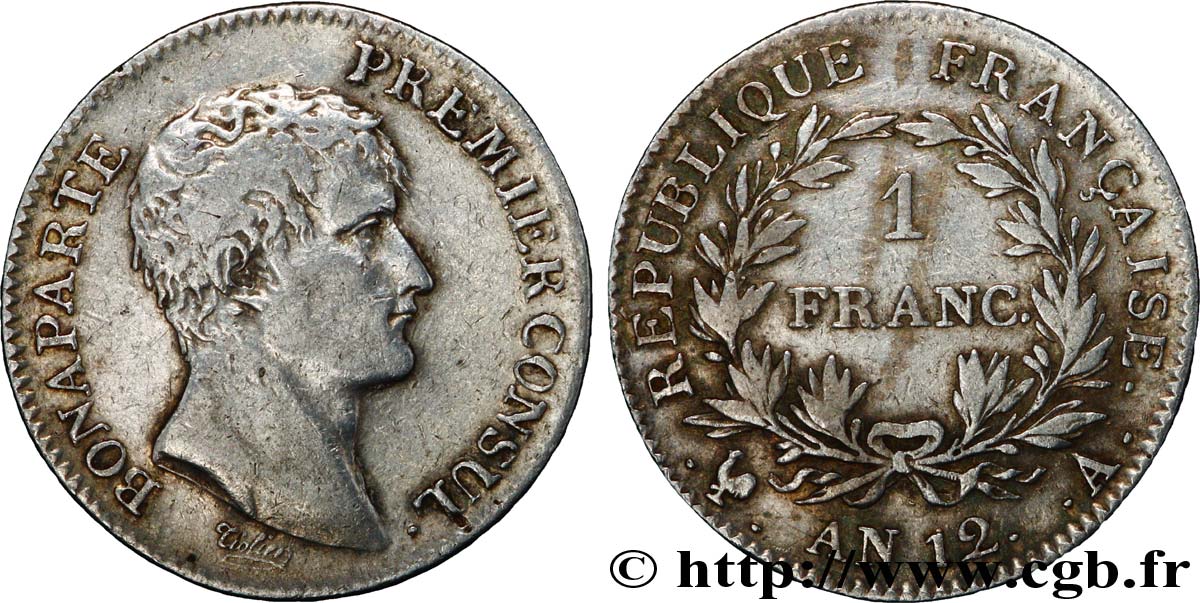 1 franc Bonaparte Premier Consul 1804 Paris F.200/8 TB30 