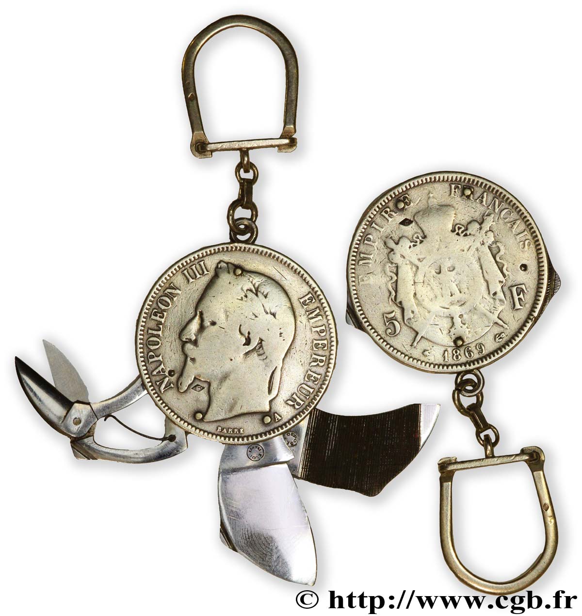 Napoléon III Porte clé en métal