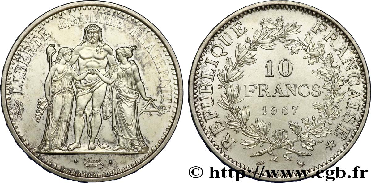 10 francs Hercule 1967  F.364/6 VZ62 