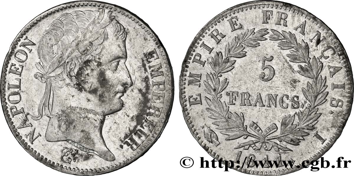 5 francs Napoléon Empereur, Empire français 1811 Limoges F.307/32 AU50 