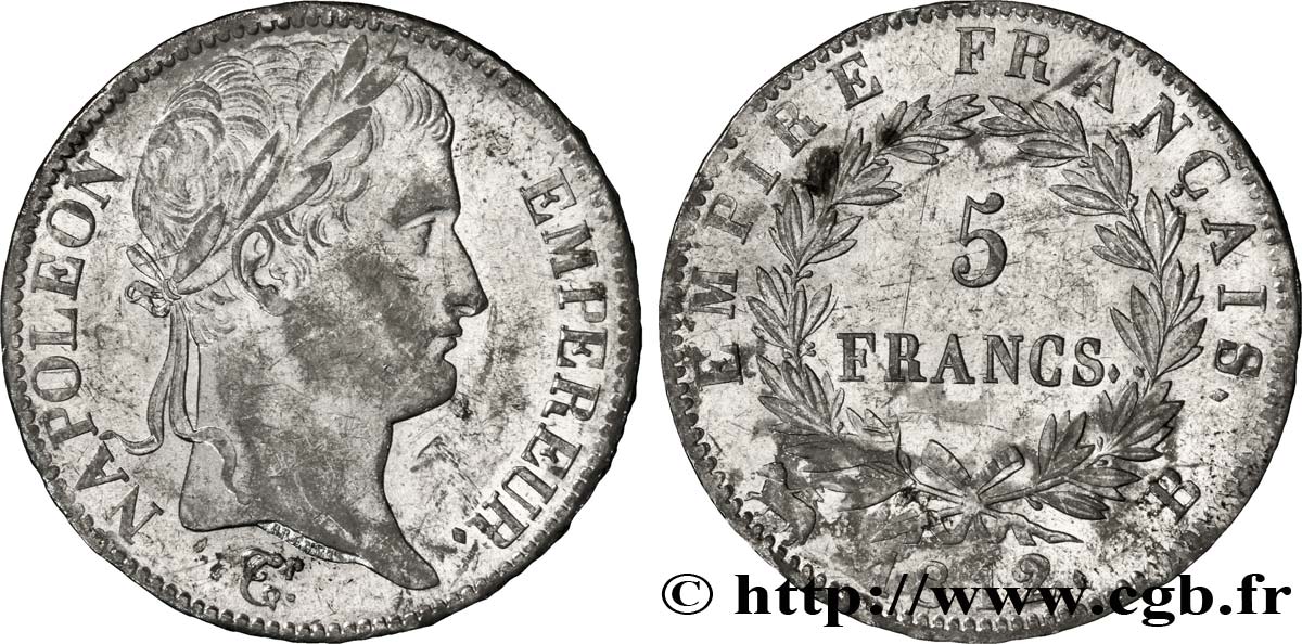 5 francs Napoléon Empereur, Empire français 1812 Rouen F.307/42 AU 