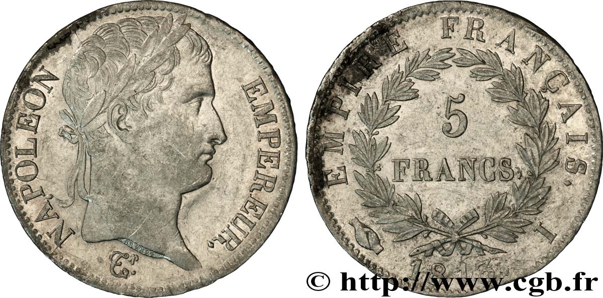 5 francs Napoléon Empereur, Empire français 1813 Limoges F.307/64 TTB45 