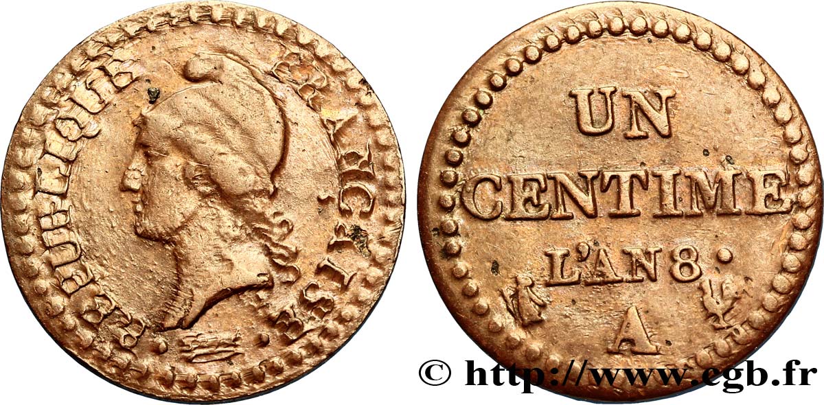 Un centime Dupré 1800 Paris F.100/24 XF40 