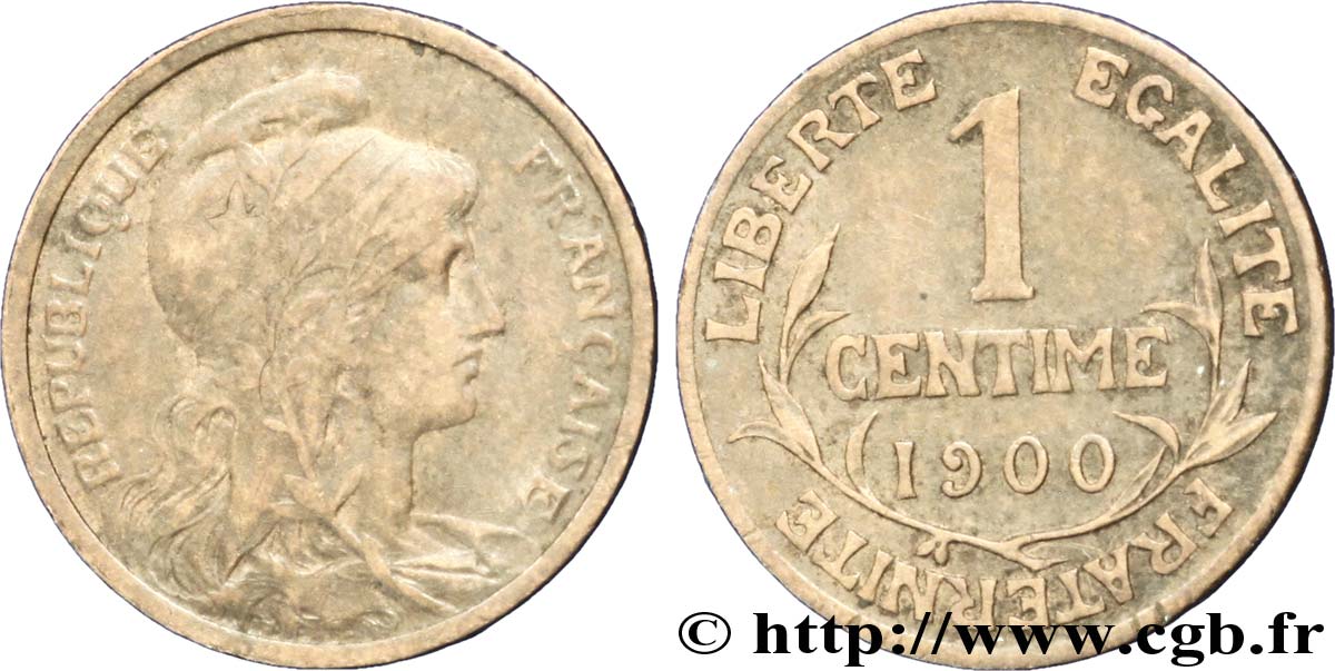 1 centime Daniel-Dupuis 1900  F.105/4 TTB45 