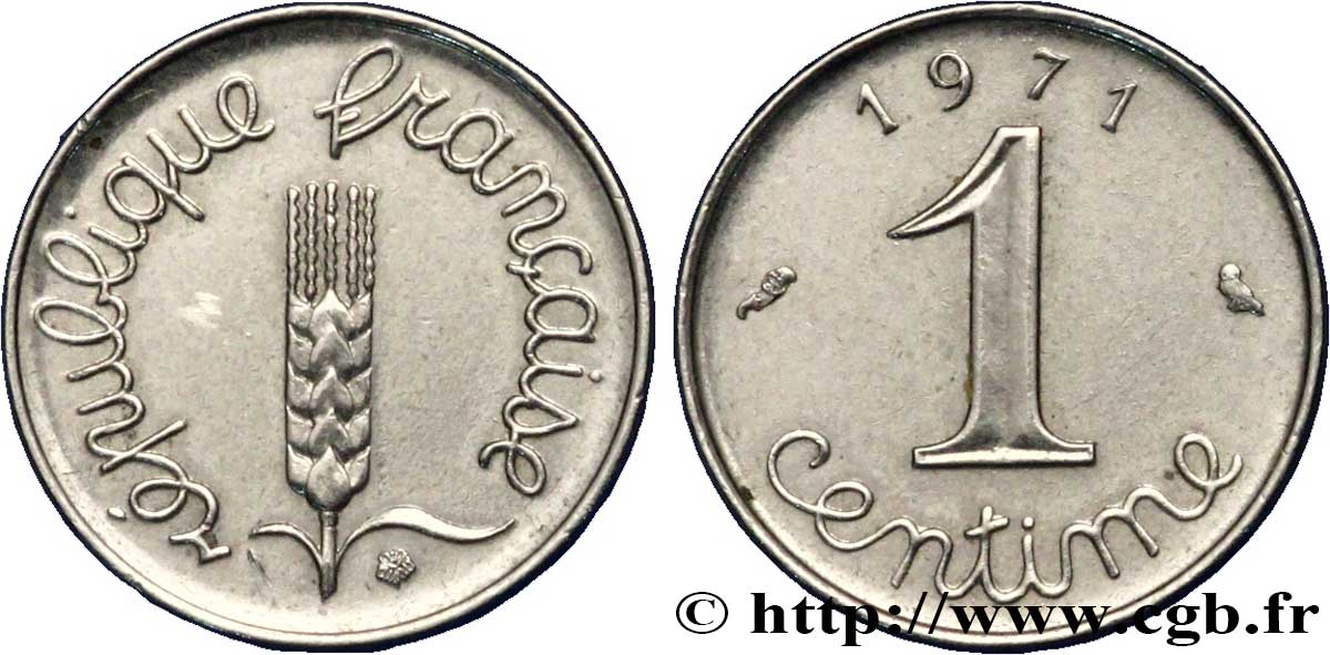 1 centime Épi 1971 Paris F.106/21 AU55 