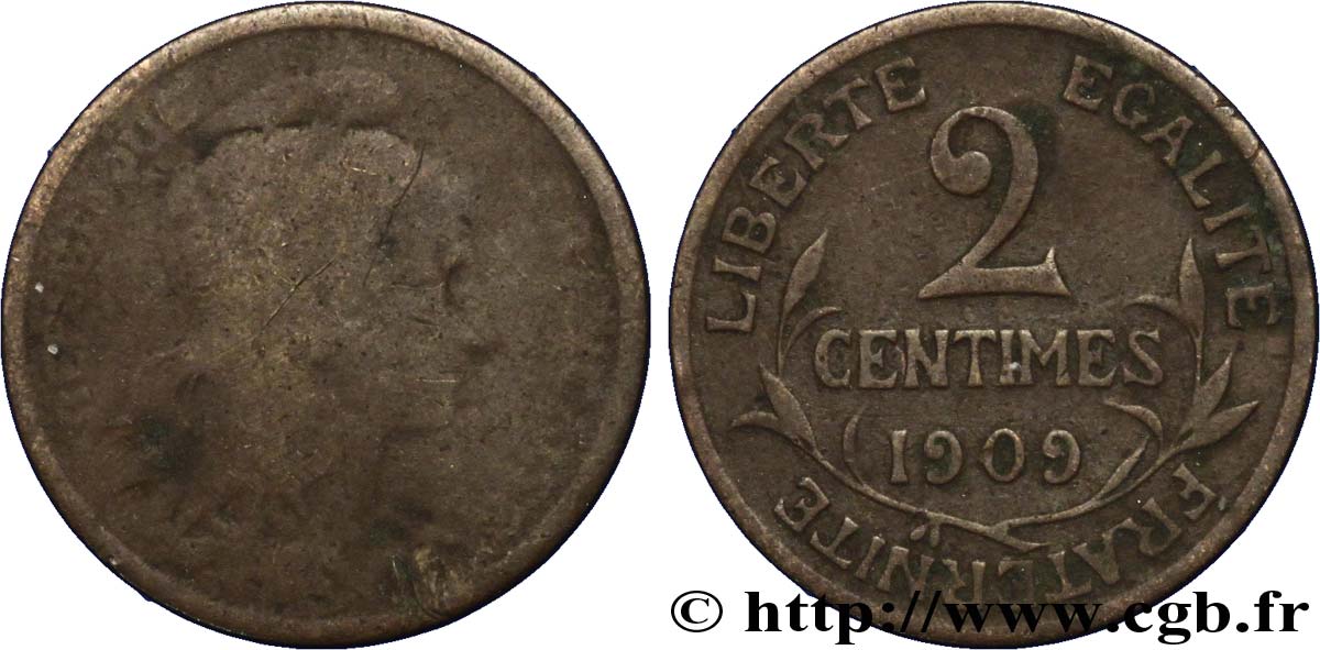 2 centimes Daniel-Dupuis 1909 Paris F.110/12 B8 