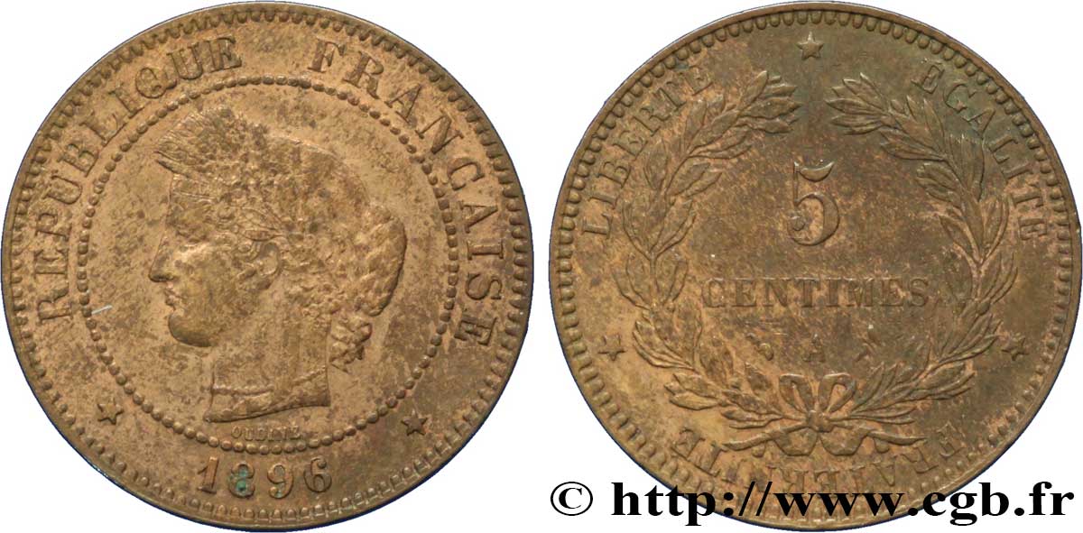 5 centimes Cérès 1896 Paris F.118/38 BB45 