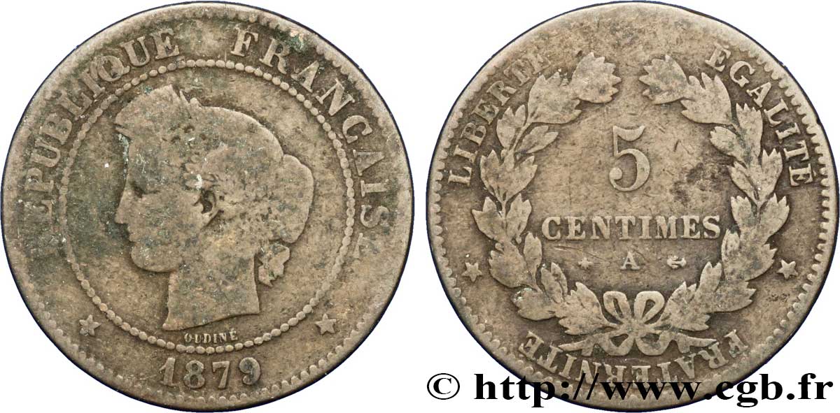 5 centimes Cérès 1879 Paris F.118/20 B8 