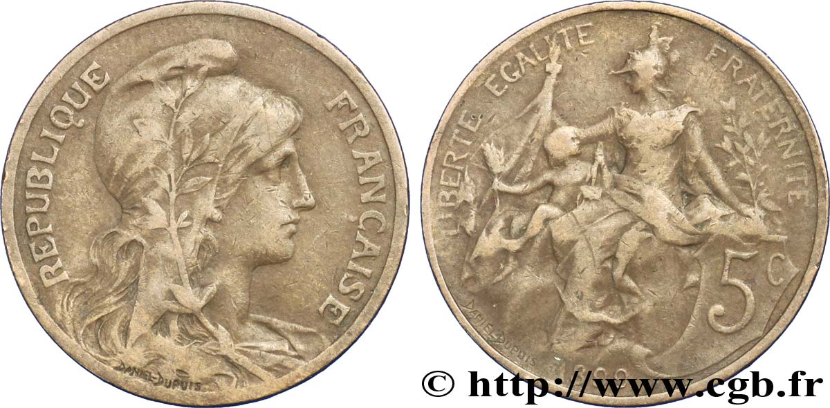 5 centimes Daniel-Dupuis 1899  F.119/7 TB35 