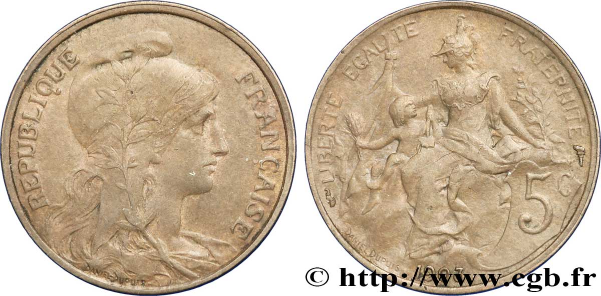 5 centimes Daniel-Dupuis 1903  F.119/13 TTB48 