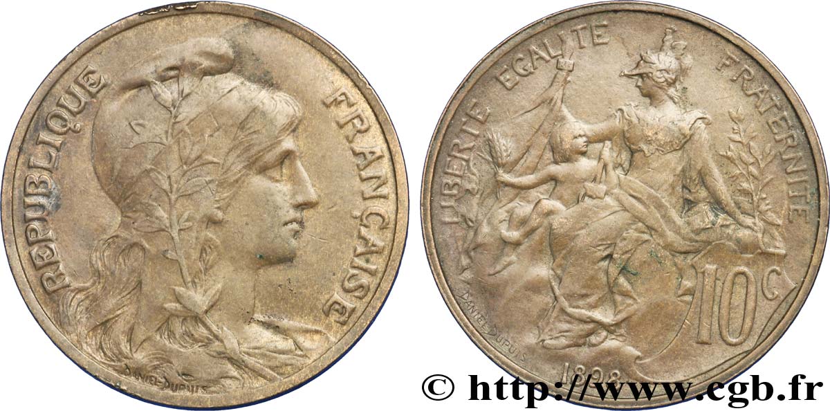 10 centimes Daniel-Dupuis 1898  F.136/5 TTB48 