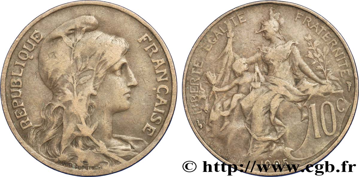 10 centimes Daniel-Dupuis 1905  F.136/14 VF35 