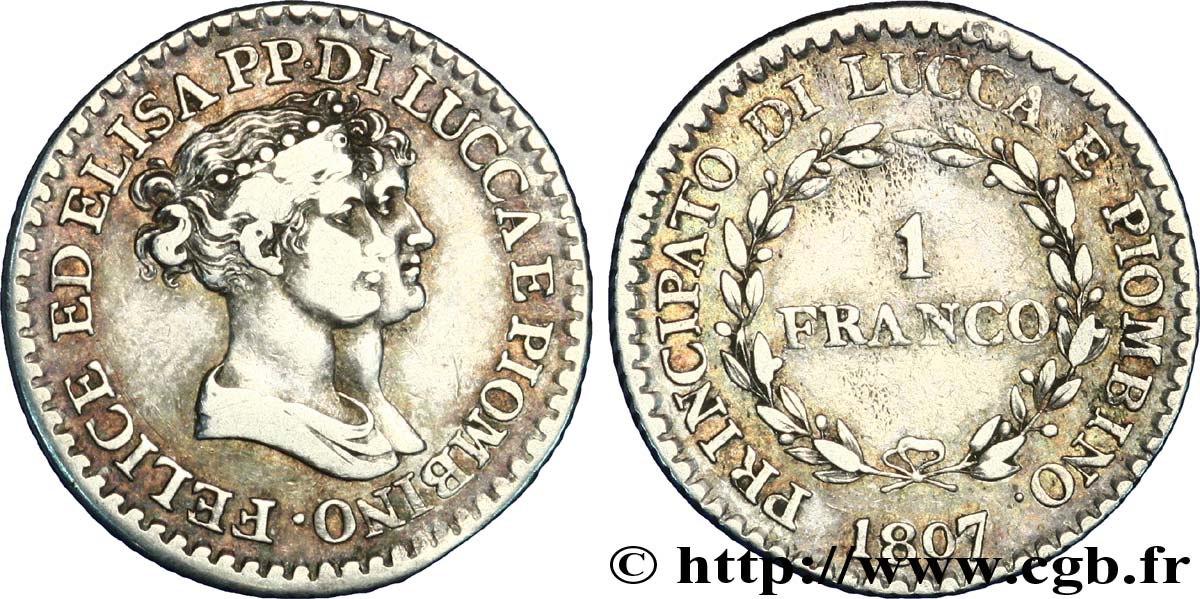 1 franco 1807 Florence M.442  VF30 