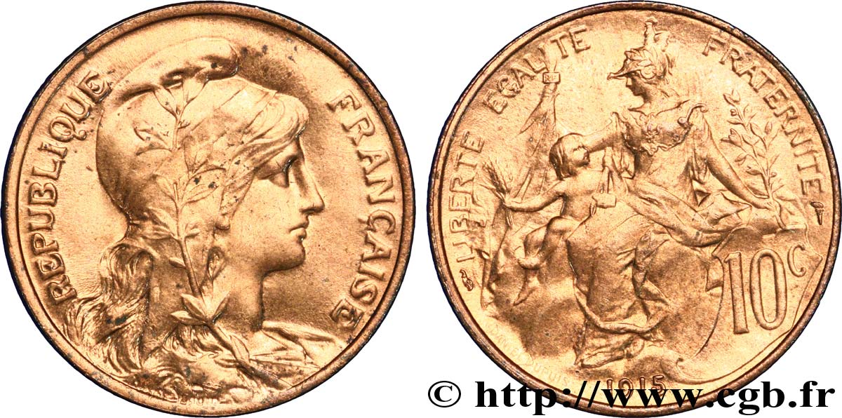 10 centimes Daniel-Dupuis 1915  F.136/24 SUP60 