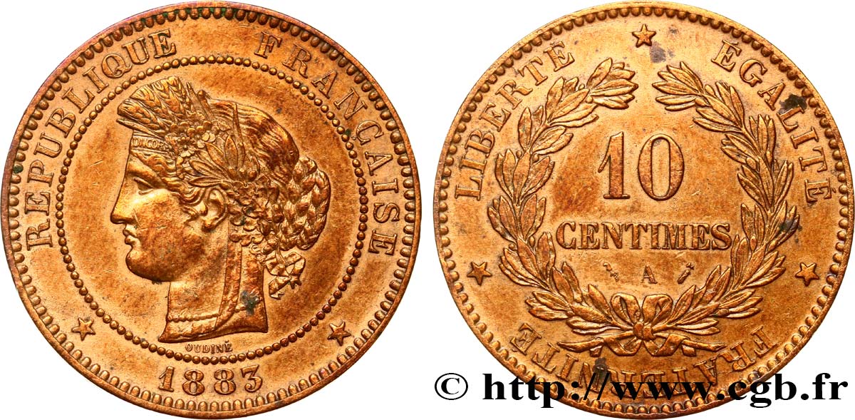 10 centimes Cérès 1883 Paris F.135/27 VZ 