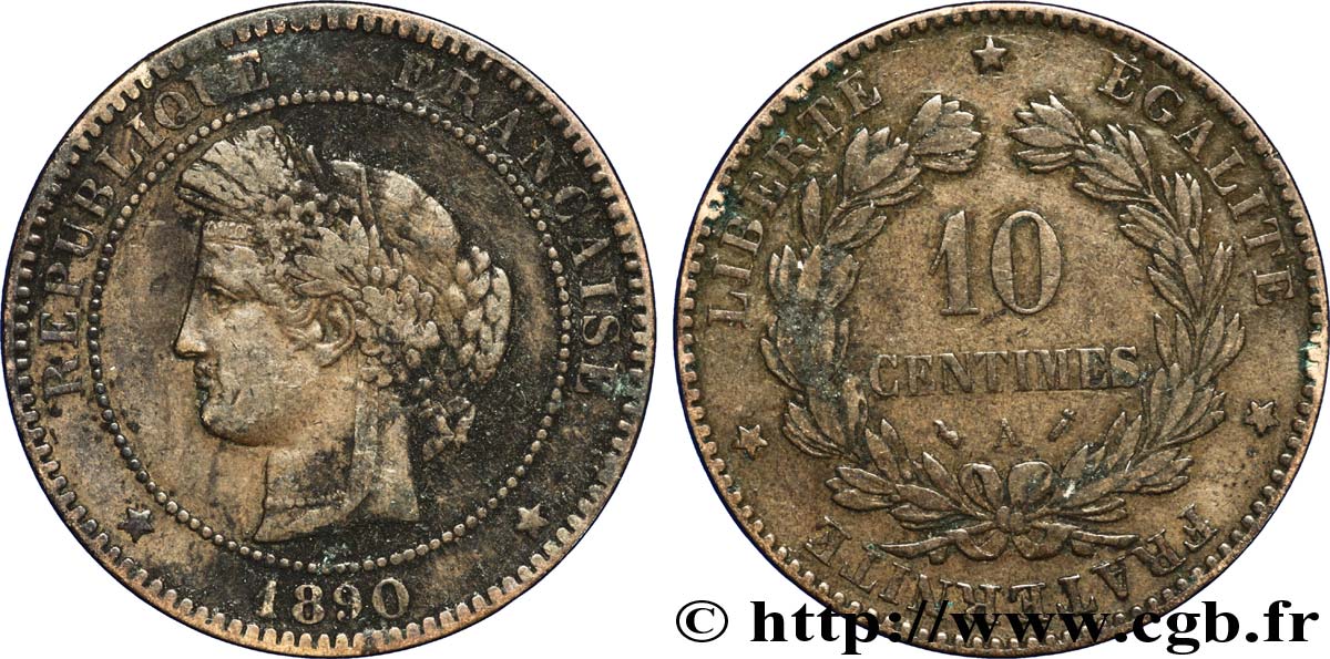10 centimes Cérès 1890 Paris F.135/35 BC25 