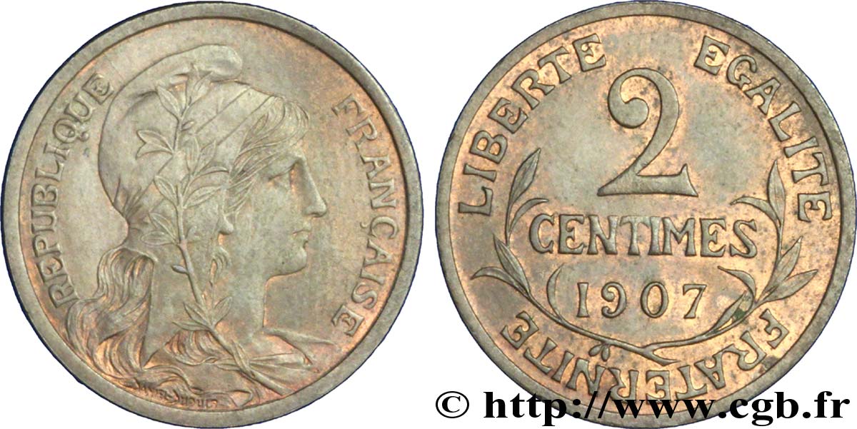 2 centimes Daniel-Dupuis 1907 Paris F.110/10 TTB53 