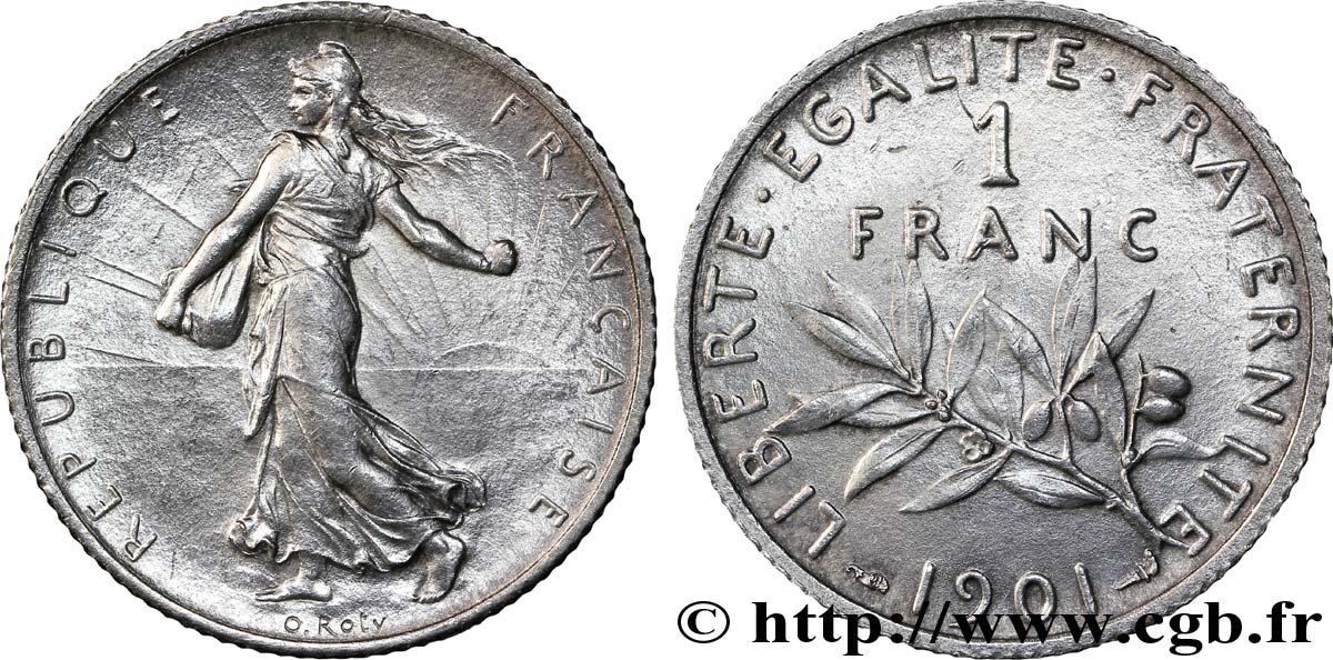 1 franc Semeuse 1901  F.217/6 MS60 
