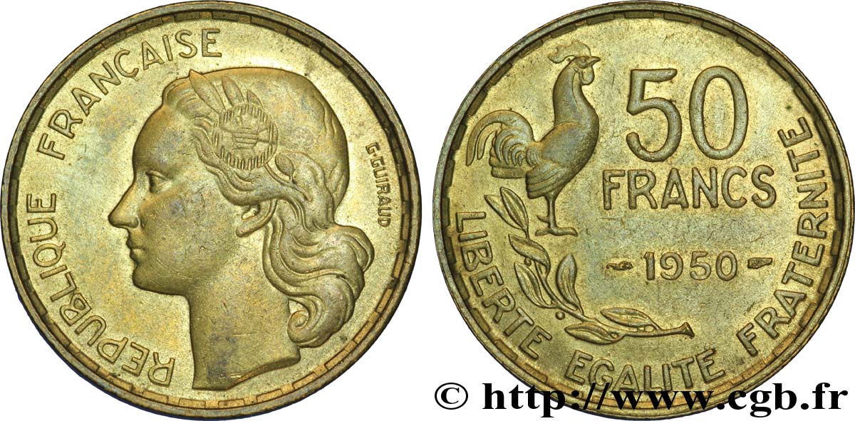 50 francs Guiraud 1950  F.425/3 AU58 