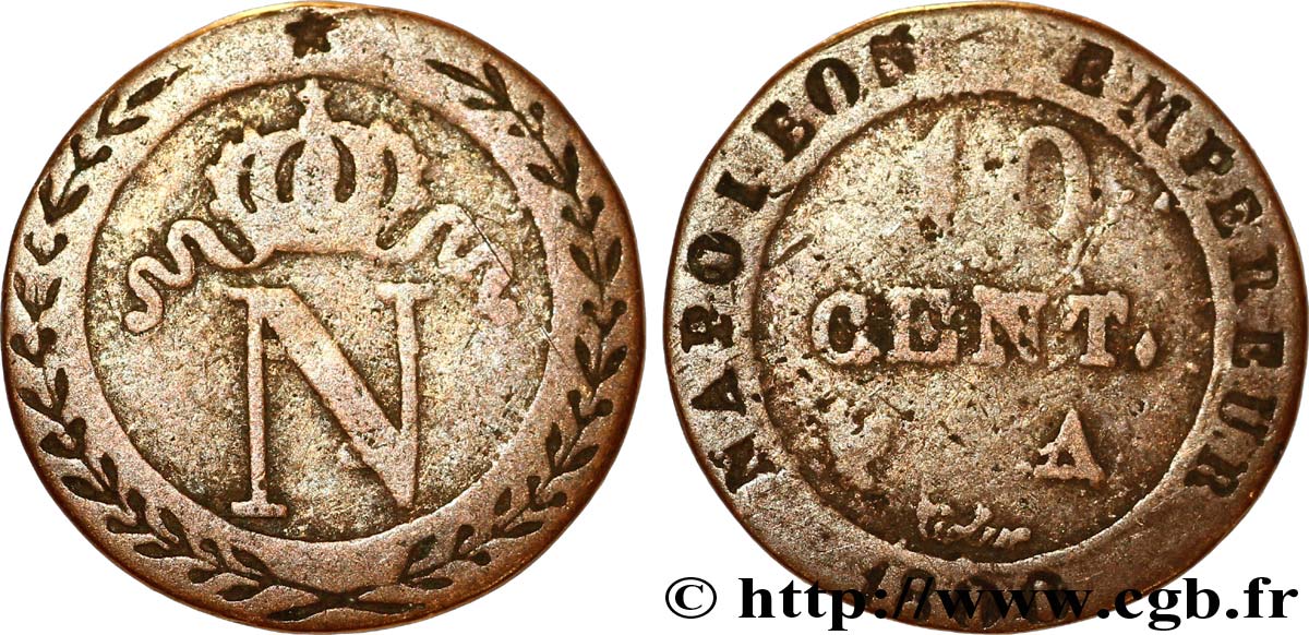 Faux de 10 cent. à l N couronnée 1800 Paris F.130/ var. BC20 