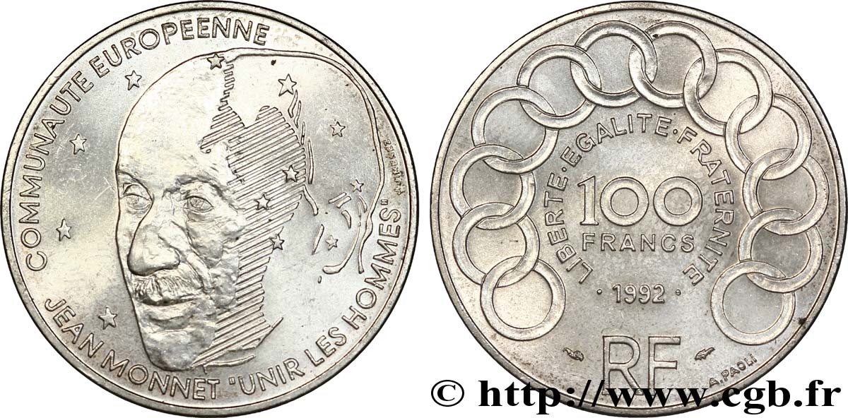 100 francs Jean Monnet 1992  F.460/2 SPL63 