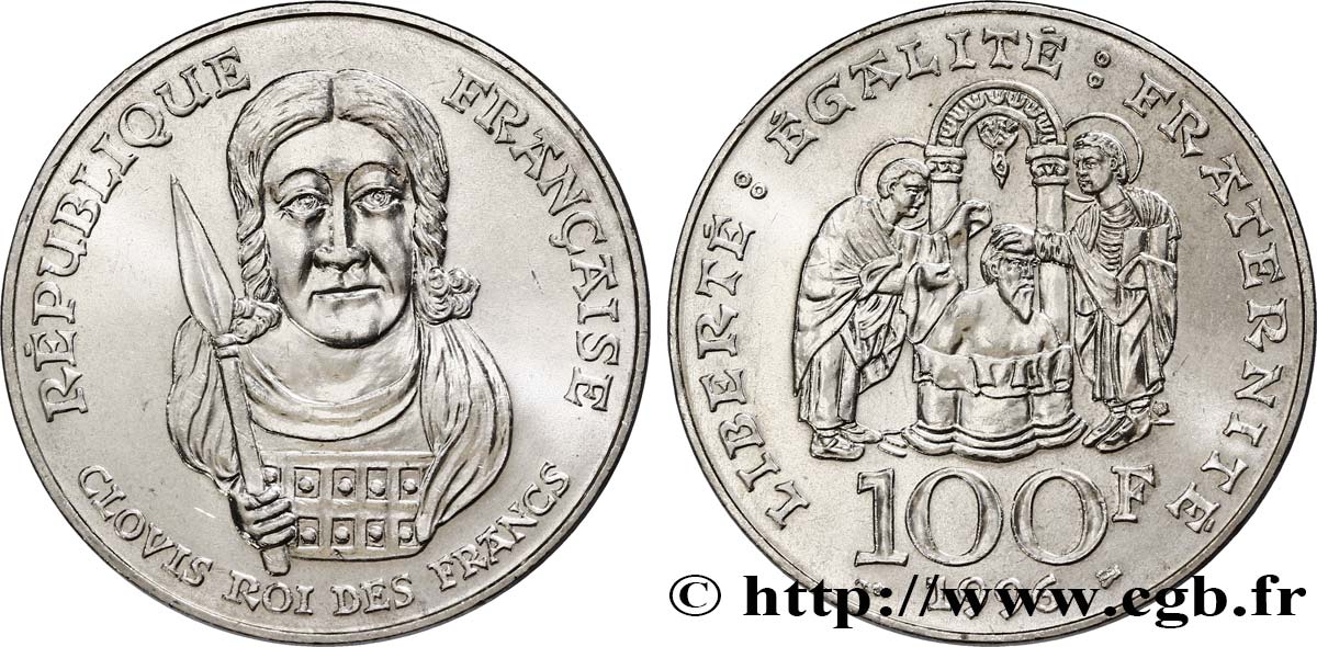 100 francs Clovis 1996  F.464/2 MS62 