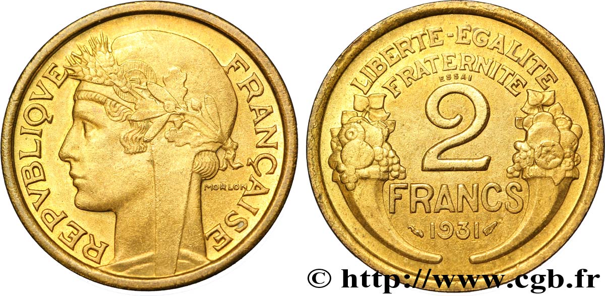 Essai de 2 francs Morlon 1931  F.268/1 EBC62 