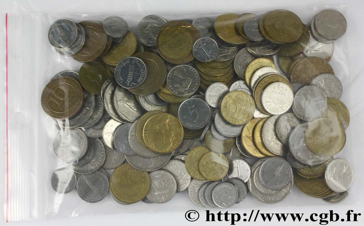 1 kilo de monnaies de la Cinquième République, à trier ! n.d. -  TB/TTB 