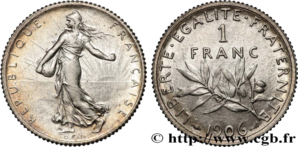 1 franc Semeuse 1906 Paris F.217/11 EBC 