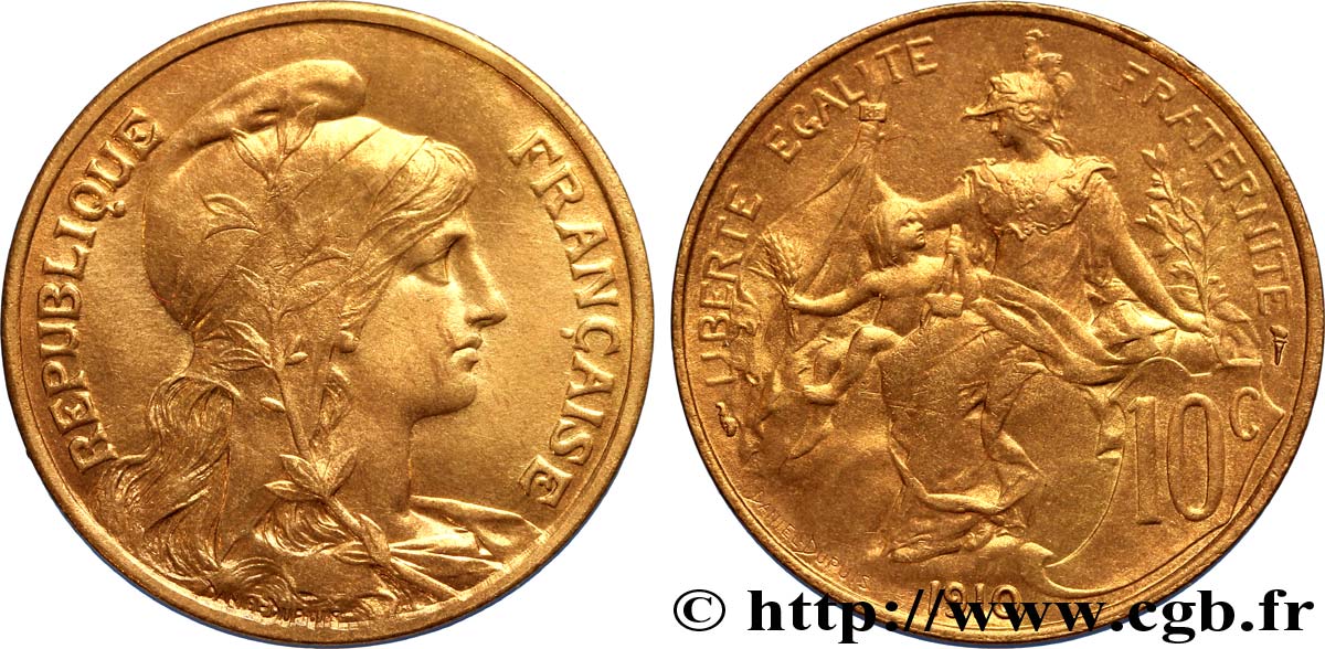 10 centimes Daniel-Dupuis 1910  F.136/19 MS63 