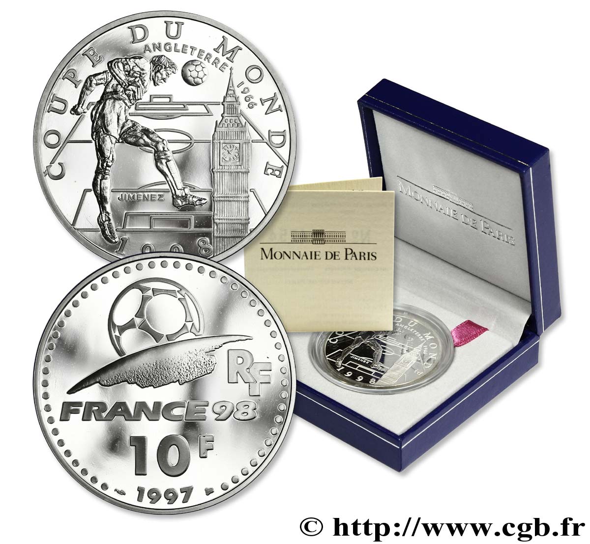 Belle Épreuve 10 francs - Angleterre 1997 Paris F5.1309 1 FDC70 
