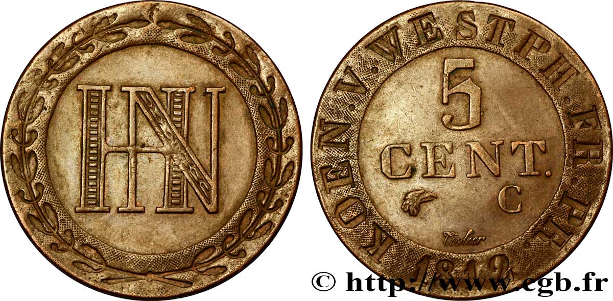 5 cent. 1812 Cassel VG.2035  AU50 