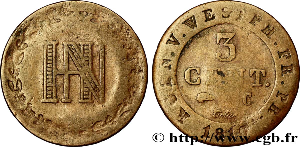 3 cent. 1810 Cassel VG.2037  F15 